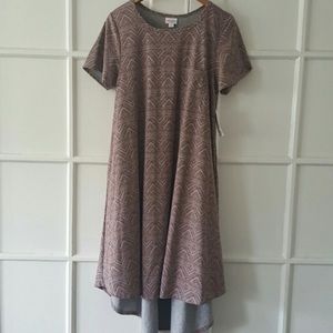 LuLaRoe Carly Geometric Swing Dress High Low Medium